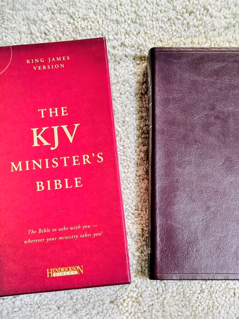 Hendrickson KJV Minister Bible Genuine Leather Burgundy